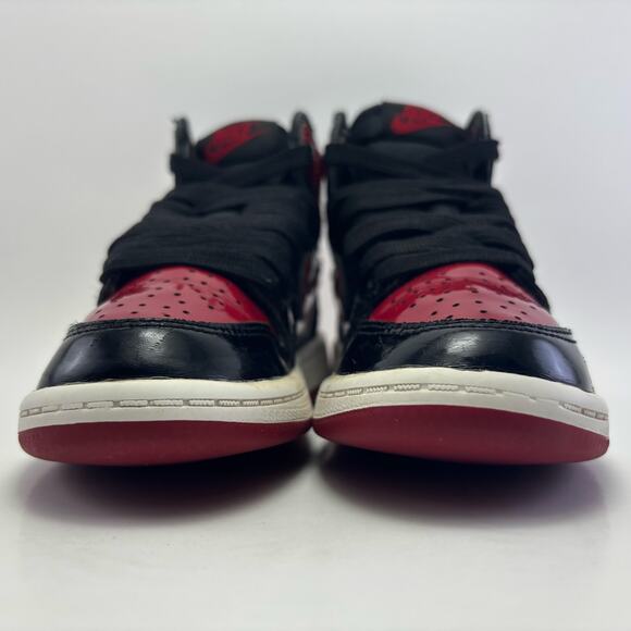 NIKE AIR JORDAN 1 Retro High OG Patent Bred (PS) Shoes Kids Size 11C - Picture 2 of 12